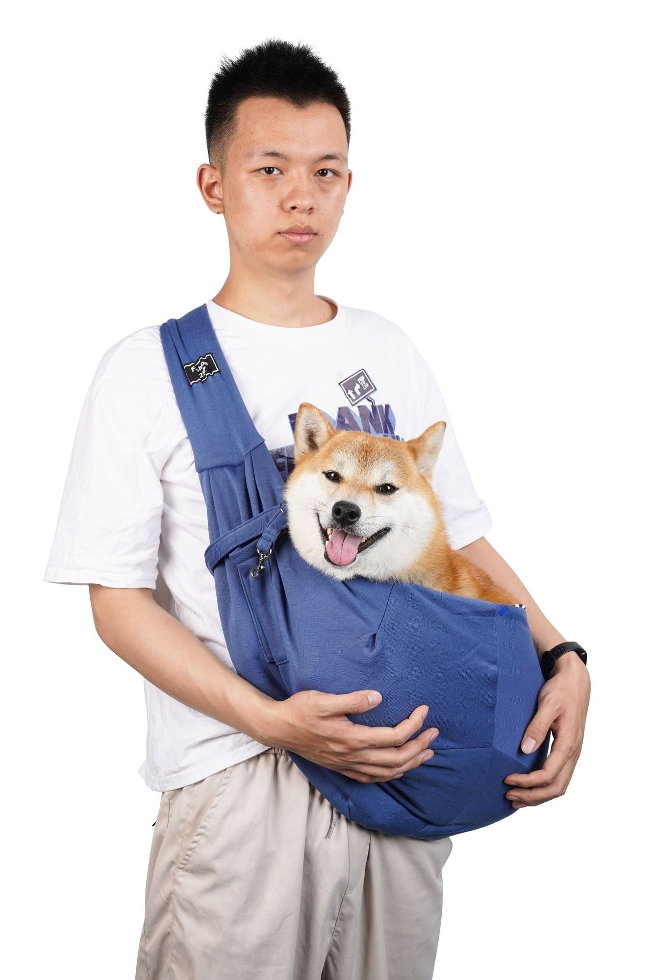 Hands-Free Pet Carrier Bag – Comfortable & Secure Travel Sling for Cats & Dogs