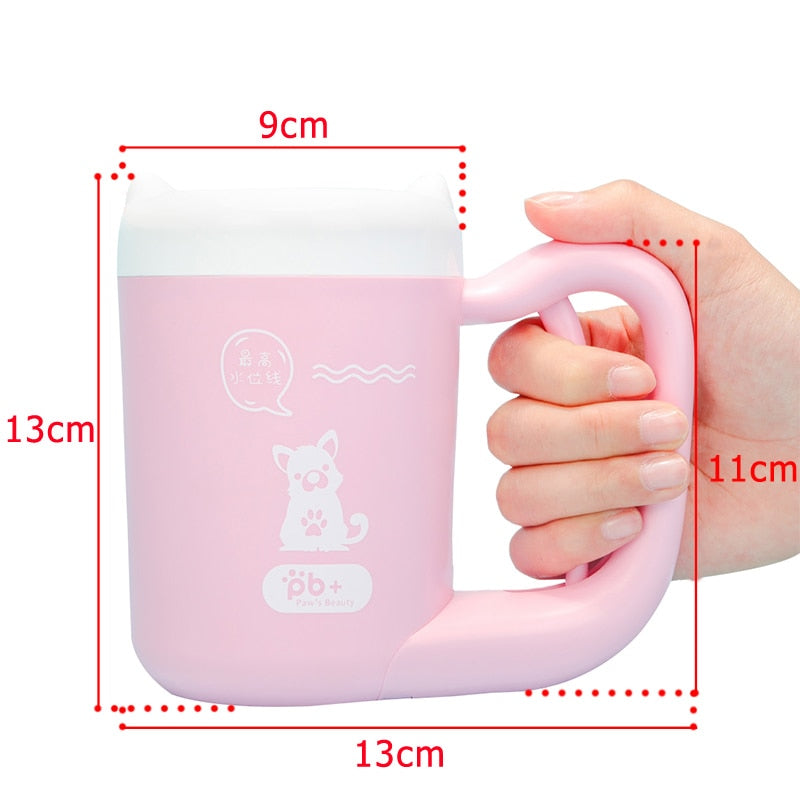 Silicone Paw Washer Cup — Perfect for French Bulldogs, Pugs & Small Breeds