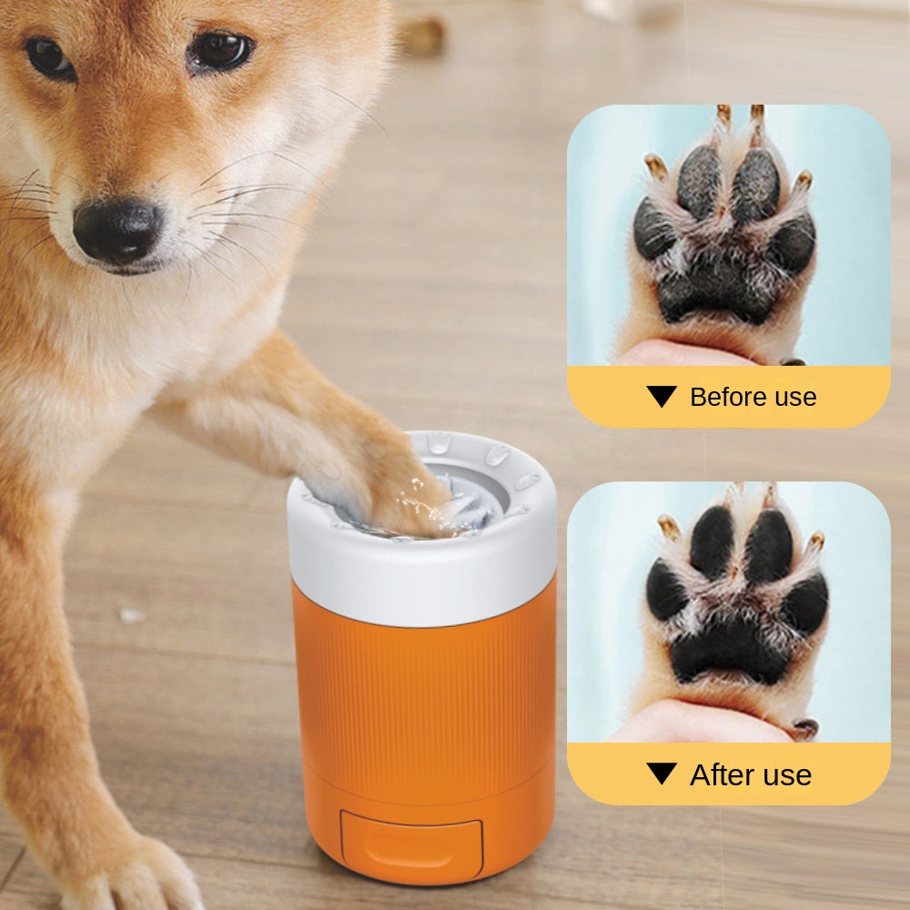Portable Pet Paw Cleaner Cup — Gentle Silicone Bristle Foot Washer for Dogs & Cats