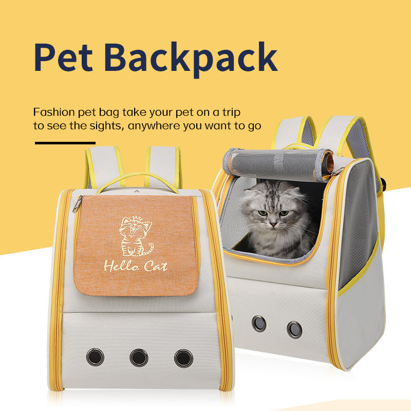 Mochila de Transporte para Pets – Segurança, Respirabilidade e Conforto Mãos Livres