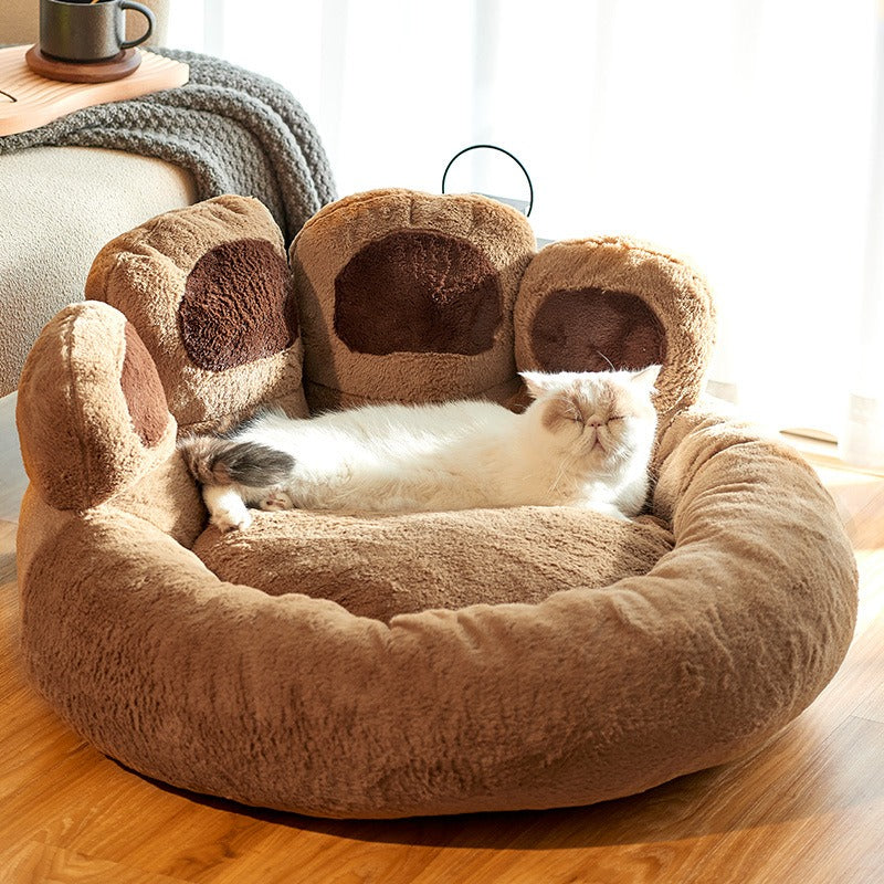 Plush Dog Bed — Washable Nest for Small Dogs & Cats