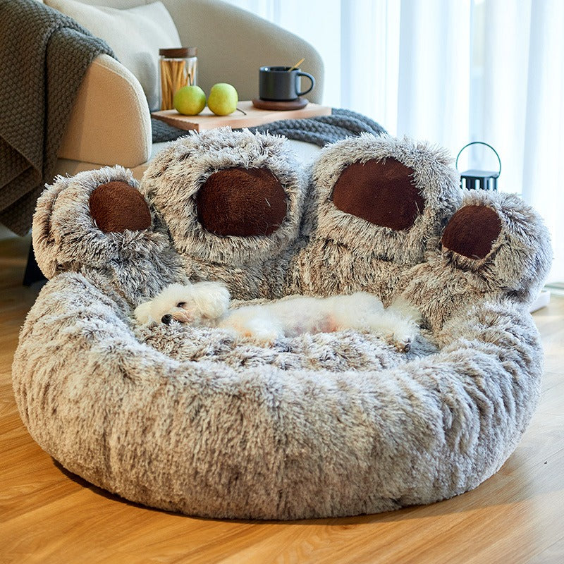 Plush Dog Bed — Washable Nest for Small Dogs & Cats