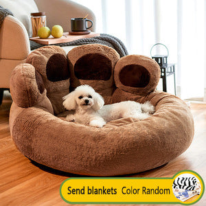 Plush Dog Bed — Washable Nest for Small Dogs & Cats