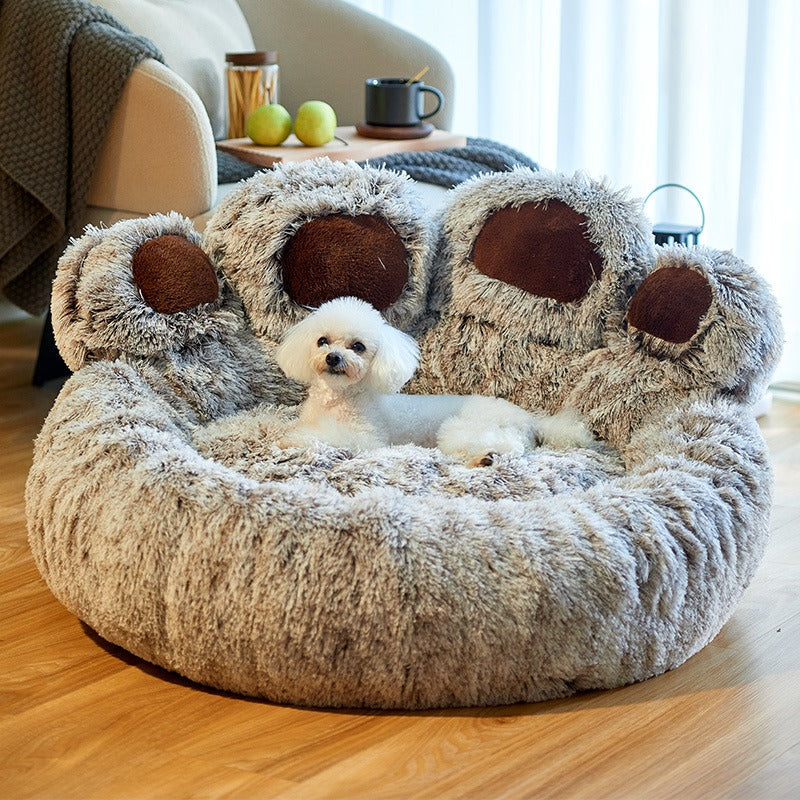 Plush Dog Bed — Washable Nest for Small Dogs & Cats