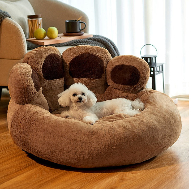 Plush Dog Bed — Washable Nest for Small Dogs & Cats