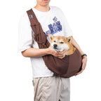 Bolsa Transportadora de Animais de Estimação Mãos Livres – Sling de Viagem Confortável e Seguro para Cães e Gatos
