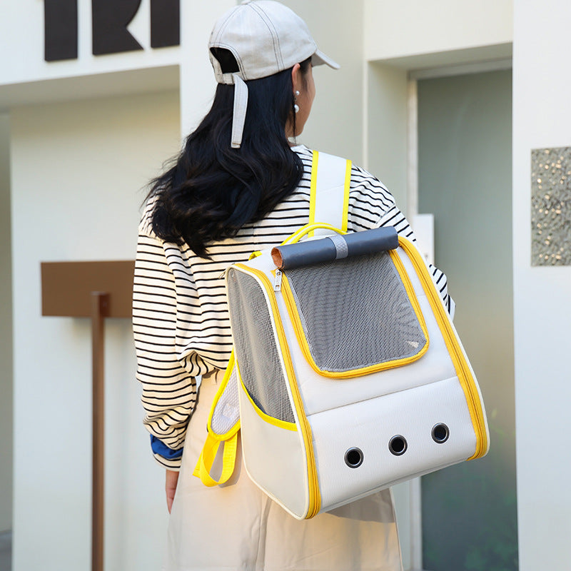 Mochila de Transporte para Pets – Segurança, Respirabilidade e Conforto Mãos Livres