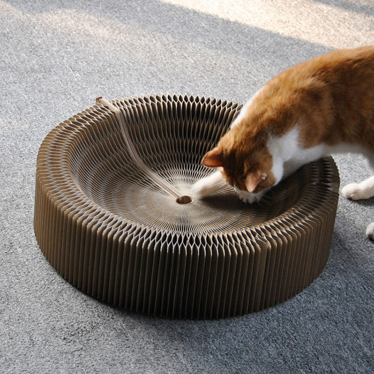 Accordion Cat Scratcher Toy – Interactive & Foldable