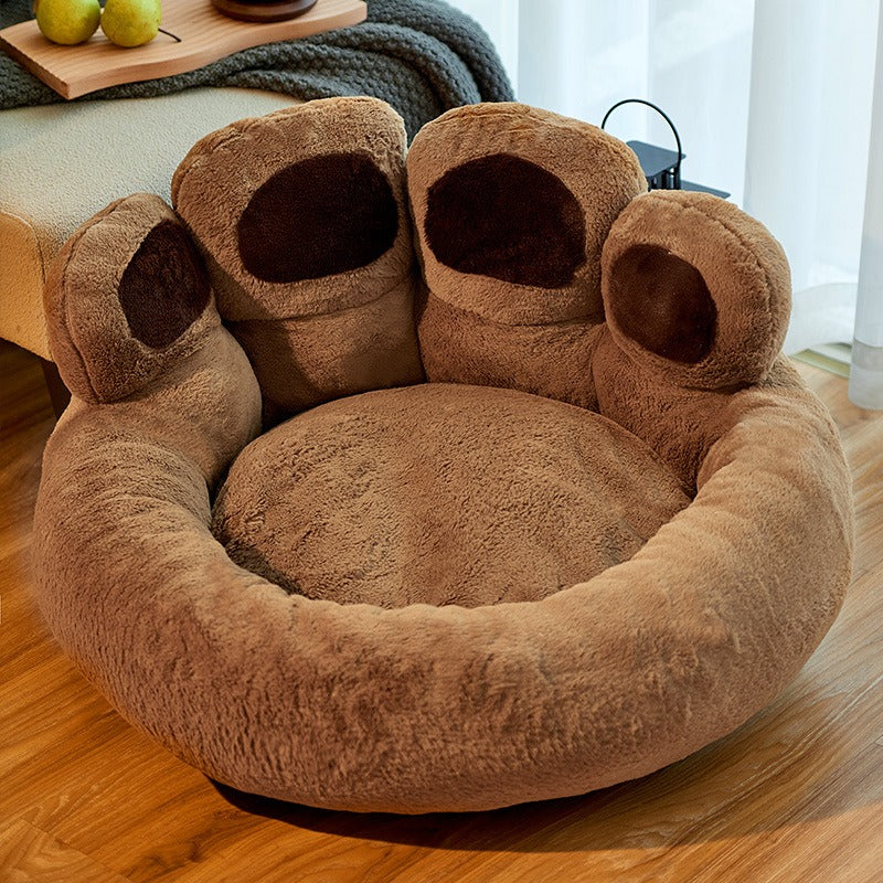 Plush Dog Bed — Washable Nest for Small Dogs & Cats