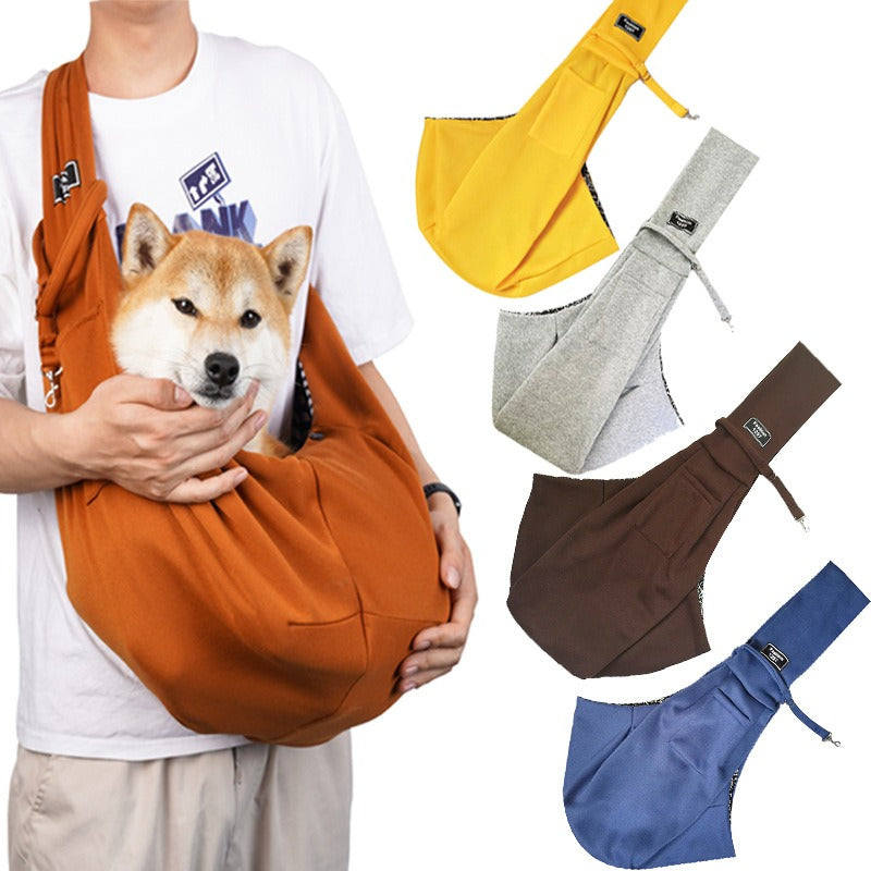 Bolsa Transportadora de Animais de Estimação Mãos Livres – Sling de Viagem Confortável e Seguro para Cães e Gatos
